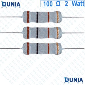 100 ohm 2 watt Two watt Resistor ±5% 100Ω 100 ohms Metal Oxid Film Resistance
