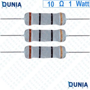 10 ohm 1 watt One watt Resistor ±5% 10Ω 10 ohms Metal Oxid Film Resistance