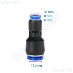 12mm Reducing Socket Pneumatic Quick Reducer Connector Push In PG 12mm to 10mm-8mm-6mm