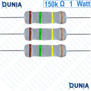 150k ohm 1 watt One watt Resistor ±5% 150kΩ 150 Kohms 150000 ohms Metal Oxid Film Resistance