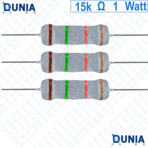 15k ohm 1 watt One watt Resistor ±5% 15kΩ 15 Kohms 15000 ohms Metal Oxid Film Resistance
