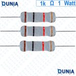1k ohm 1 watt One watt Resistor ±5% 1kΩ 1 Kohms 1000 ohms Metal Oxid Film Resistance