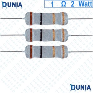 1 ohm 2 watt Two watt Resistor ±5% 1Ω 1 ohms Metal Oxid Film Resistance