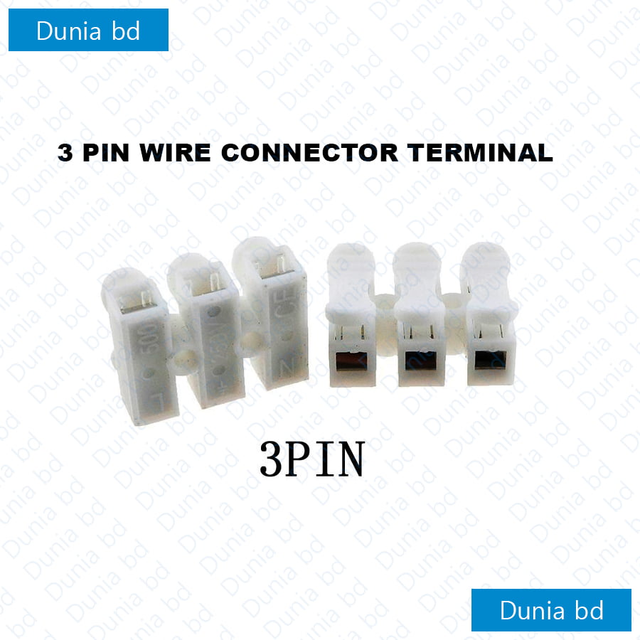 2 & 3 Pin Spring Wire Connector Terminal Block Cable Clips Self Lock Press Push Quick Wire Clip Connector - Image 2
