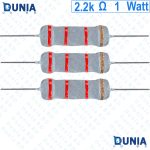 2.2k ohm 1 watt One watt Resistor ±5% 2.2kΩ 2.2 Kohms 2200 ohms 2k2 Metal Oxid Film Resistance