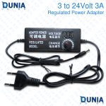 Adjustable AC to DC 3V-12V 5A 3V-24V 3A Universal Variable Adapter With Display Screen Voltage Regulated Switching Power Supply