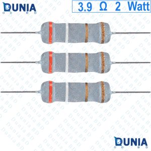 3.9 ohm 2 watt Two watt Resistor ±5% 3.9Ω 3.9 ohms Metal Oxid Film Resistance