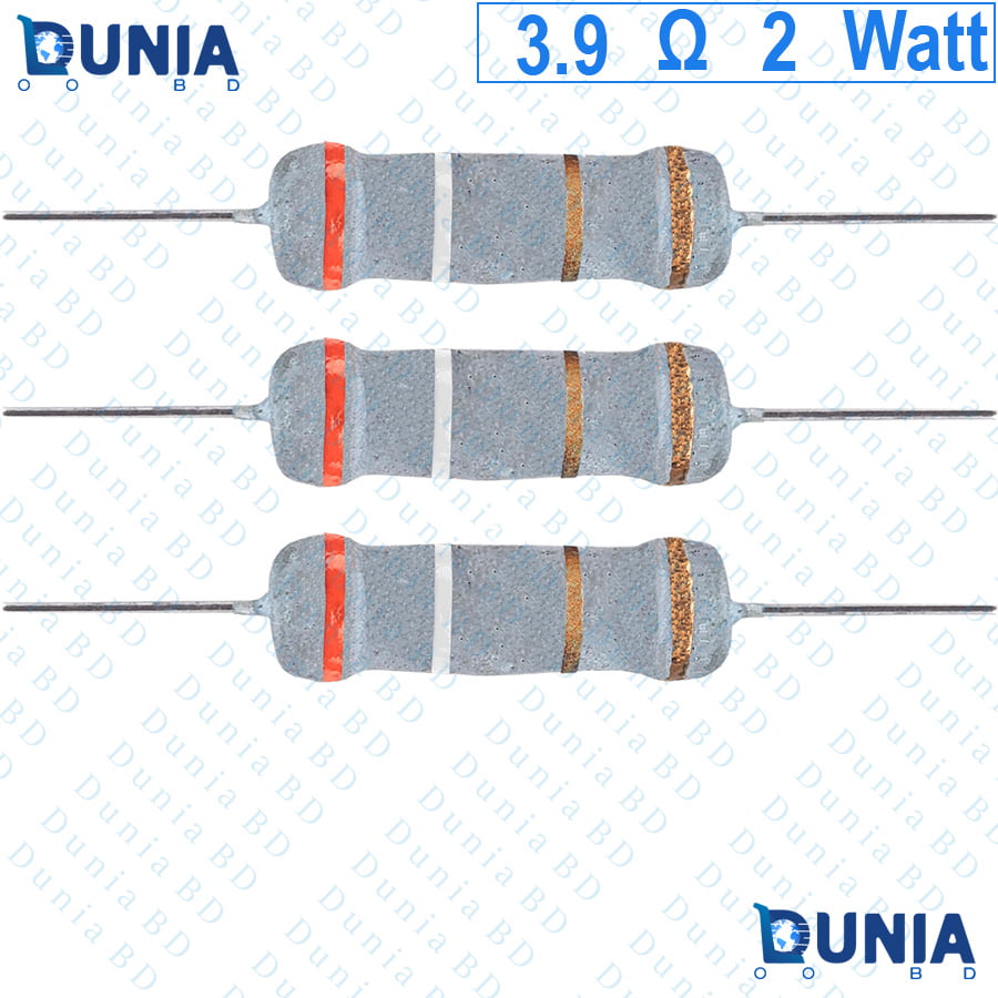 3.9 ohm 2 watt Two watt Resistor ±5% 3.9Ω 3.9 ohms Metal Oxid Film Resistance