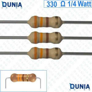 330 ohm 1/4 watt Quarter watt Resistor ±5% 330Ω 330 ohms Carbon Film Resistance