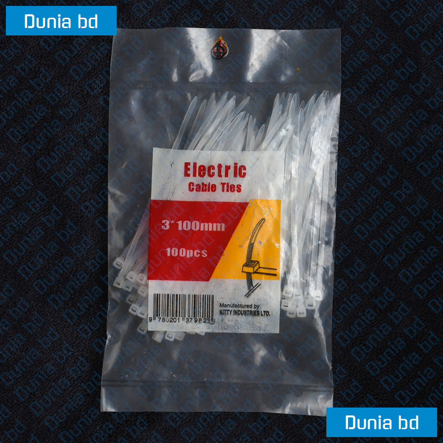 4 inch Cable Ties (3*100mm) Zip Wraps Strap Nylon Fastening Ring Loop Wire industrial Cable Tie - Image 2