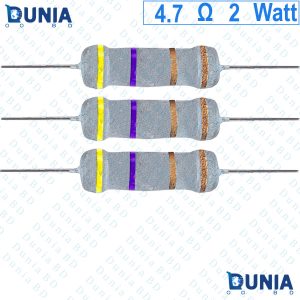 4.7 ohm 2 watt Two watt Resistor ±5% 4.7Ω 4.7 ohms Metal Oxid Film Resistance