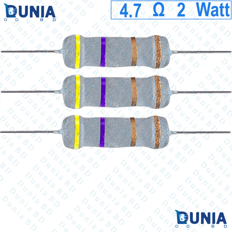 4.7 ohm 2 watt Two watt Resistor ±5% 4.7Ω 4.7 ohms Metal Oxid Film Resistance