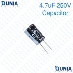 4.7uF 250V Capacitor Radial Electrolytic capacitor Polarized Aluminium body for Amplifier & Circuits