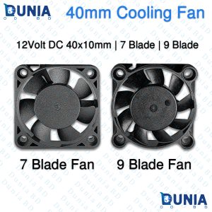 40mm Cooling Fan 12V DC 7 Blade & 9 Blade Variations Brushless Axial Fan for 3D Printer Router Electronics Cooling