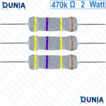 470k ohm 2 watt Two watt Resistor ±5% 470kΩ 470 Kohms 470000 ohms Metal Oxid Film Resistance