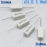470 ohm 5 watt Five watt Resistor ±5% 470Ω 470 ohms Ceramic Cement Wirewound Resistance