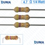 4.7 ohm 1/4 watt Quarter watt Resistor ±5% 3Ω 4.7 ohms Carbon Film Resistance