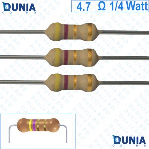 4.7 ohm 1/4 watt Quarter watt Resistor ±5% 3Ω 4.7 ohms Carbon Film Resistance