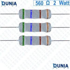 560 ohm 2 watt Two watt Resistor ±5% 560Ω 560 ohms Metal Oxid Film Resistance