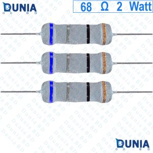 68 ohm 2 watt Two watt Resistor ±5% 68Ω 68 ohms Metal Oxid Film Resistance