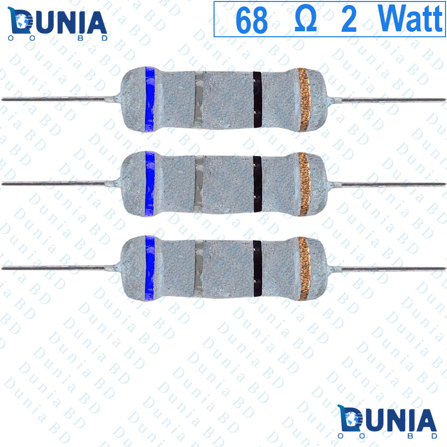 68 ohm 2 watt Two watt Resistor ±5% 68Ω 68 ohms Metal Oxid Film Resistance
