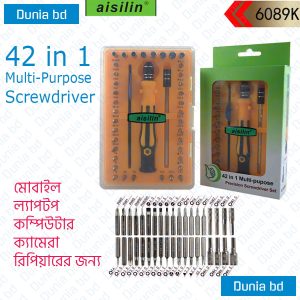 Aisilin 42 in 1 Precision Screwdriver Repair Tool Kit Multifunction Screwdrivers Set (6089k)