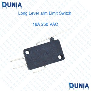 Limit Switch Long Lever Arm 3 Pin 16A 5cm and 2.5cm arm