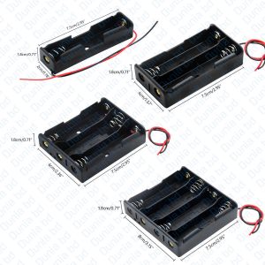18650 3.7V Battery Holder Storage Box Container Power Bank Case Cases 1X 2X 3X 4X 1 2 3 4 Slot DIY Batteries Clip With Wire Lead Pin
