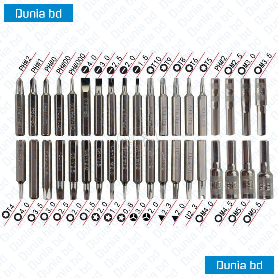 Aisilin Multi Purpose 42 Pcs Screwdriver Set (7389K) Repair Tools - Image 3