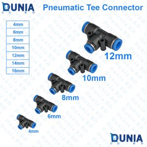 Pneumatic Fittings Tee Quick Connector T Type 3-Way For 4mm 6mm 8mm 10mm 12mm Tube PE-4 PE-6 PE-8 PE-10 PE-12