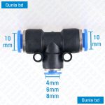 10mm Reducing Tee Pneumatic Quick Reducer Connector Push In T Type 3-Way For 10mm 8mm 6mm PEG10-8 PEG10-8 PEG10-6