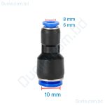 10mm Reducing Socket Pneumatic Quick Reducer Connector Push In PG 10mm to 8mm-6mm
